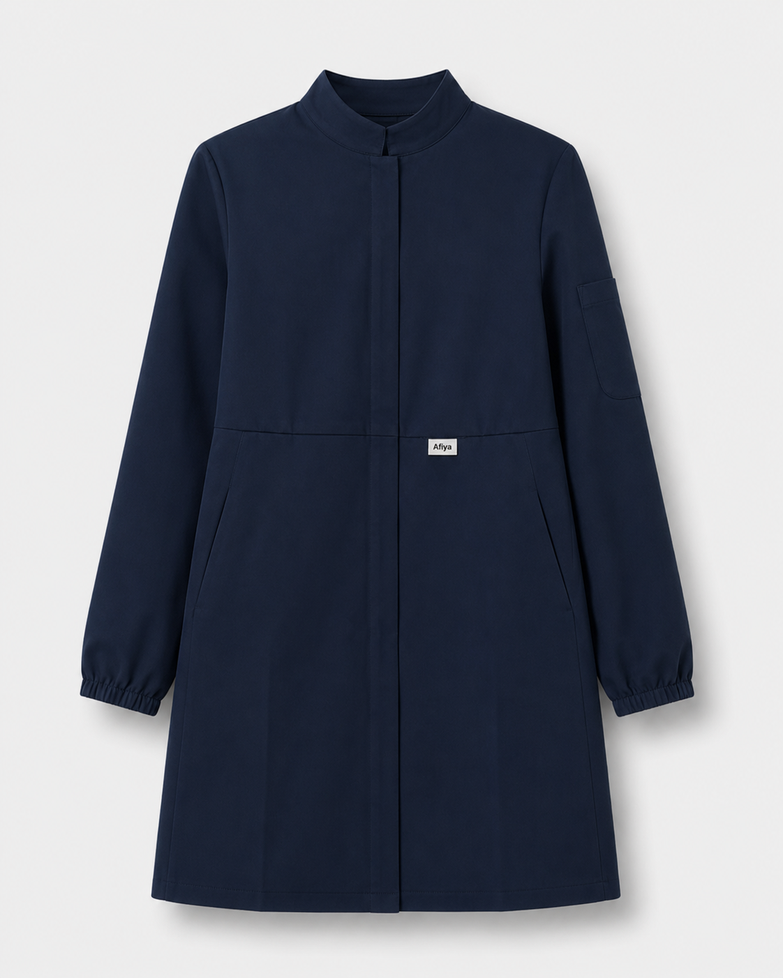 AFIYA SCRUB JACKET — NAVY BLUE