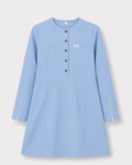 AFIYA SCRUB TOP — SKY BLUE